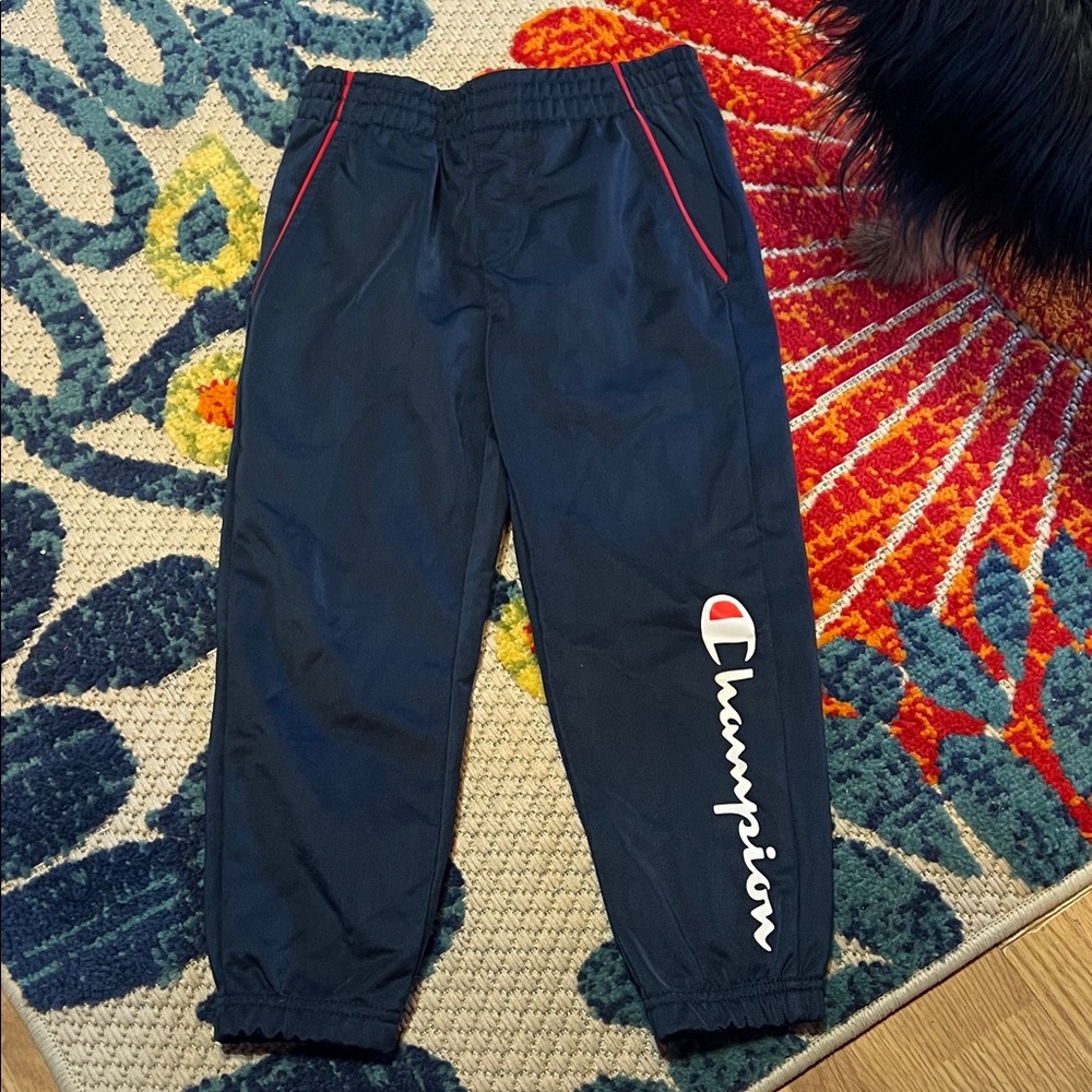 Champion Kids Black Joggers with Red Accents